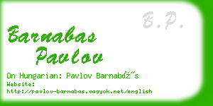 barnabas pavlov business card